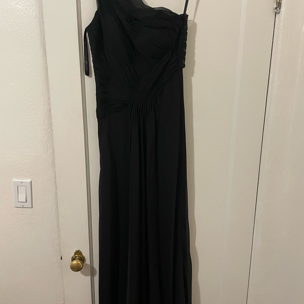 Black formal one shouldered dress